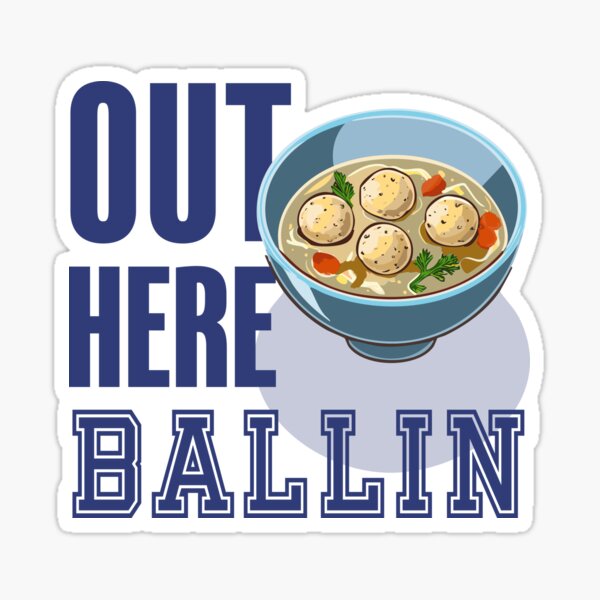 Item preview, Out Here Ballin Funny Jewish Gift designed and sold by Gems-Canvas.