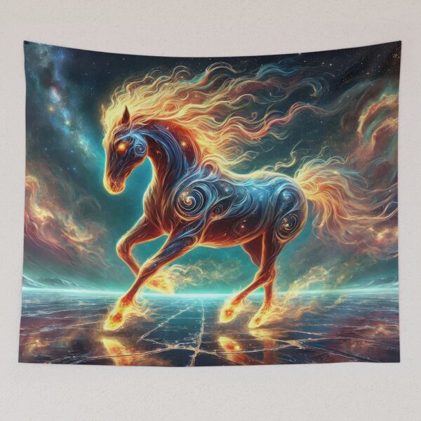 Item preview, The Celestial Flame Steed - 12 Zodiac Guardians designed and sold by BobArtGallery.