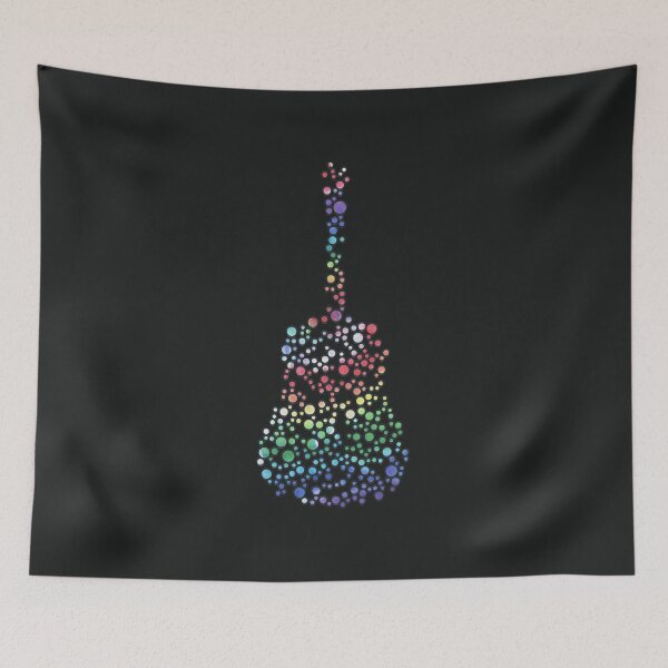 Item preview, Retro Groove Tie-Dye Guitar Art designed and sold by Zakrytos ★★★★★.