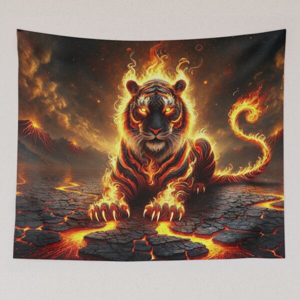 Item preview, The Infernal Tiger - 12 Zodiac Guardians designed and sold by BobArtGallery.