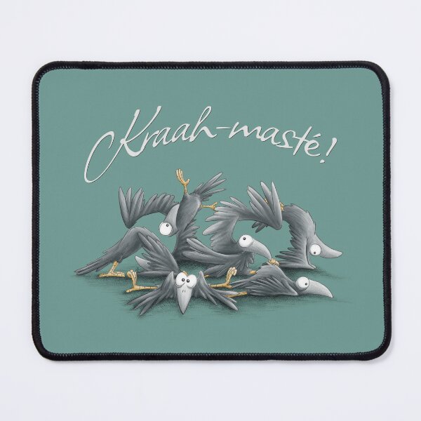 Item preview, Kraah-masté! Yoga Vibes Crows Workout Meditation Raven designed and sold by Skizzenmonster.