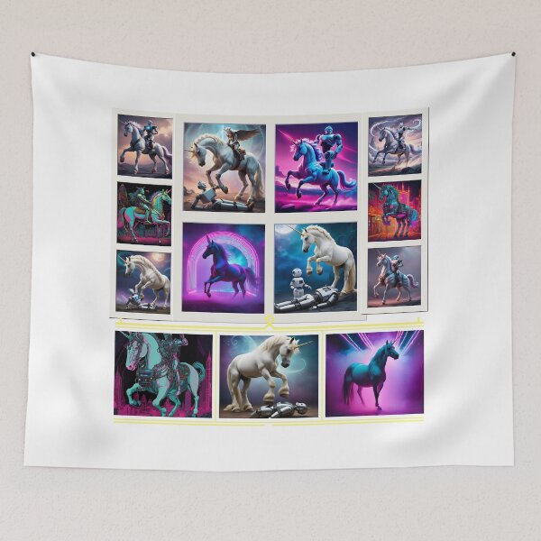Item preview, The magical majestic one of a kind "UNICORN COLLAGE" designed and sold by The Far Far North.