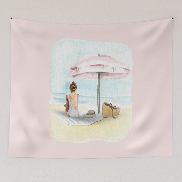 Aperçu de l'œuvre Femme sur la plage. créée et vendue par Printriff.