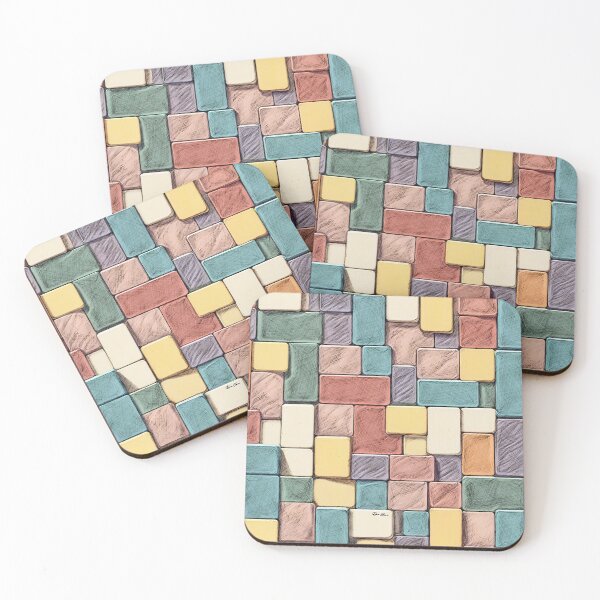 Item preview, Pastel Block Mosaic designed and sold by Hen-C-Art.