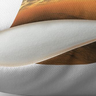 Thumbnail 2 of 3, Throw Pillow, Cloudy Sunrise Over Water designed and sold by futureimaging.