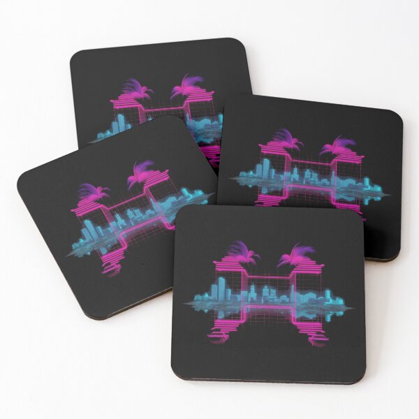 Item preview, Neon Synthwave Cityscape – Retro Futuristic Vibes designed and sold by TrippyFest.