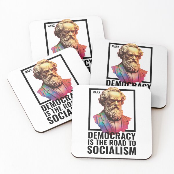 Item preview, Democracy Is The Road To Socialism designed and sold by RockFireMerch.
