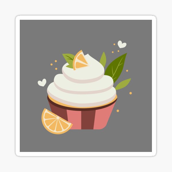 Aperçu de l'œuvre Cupcake avec décoration crème citron créée et vendue par AlginaPugachova.
