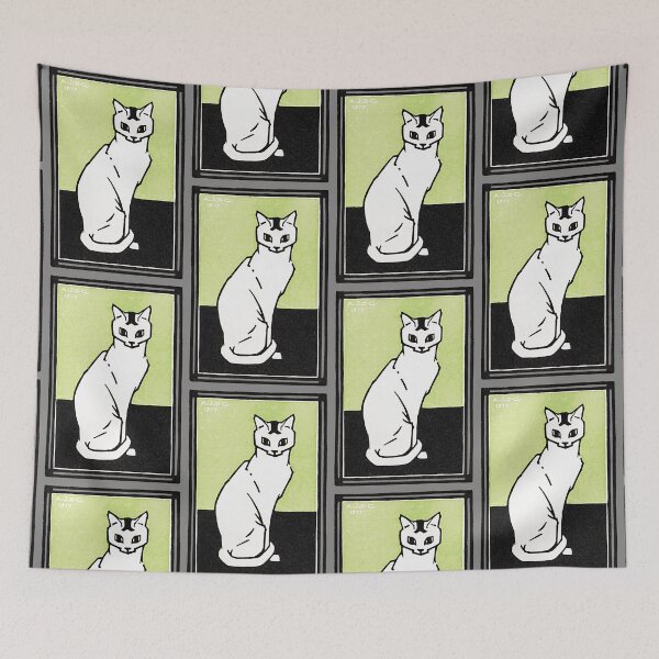 Item preview, Vintage Sitting Cat. Restored Julie De Gragg illustration. designed and sold by Shoot-The-Moon.