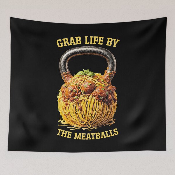 Item preview, Kettlebell Workout Gym Grab Life By The Meatballs Fitness designed and sold by GrandeDuc.