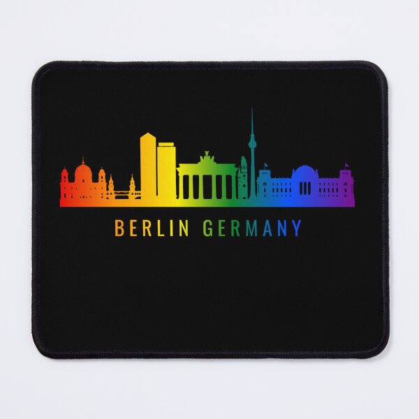 Item preview, Berlin Germany Skyline Graphic, Classic pride flag graphic, City Skyline Graphic, Cityscape, Rainbow Silhouette, City art, Landmarks, Architecture, city, cities, designed and sold by PrideBeProud.