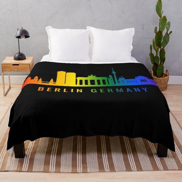 Item preview, Berlin Germany Skyline Graphic, Classic pride flag graphic, City Skyline Graphic, Cityscape, Rainbow Silhouette, City art, Landmarks, Architecture, city, cities, designed and sold by PrideBeProud.