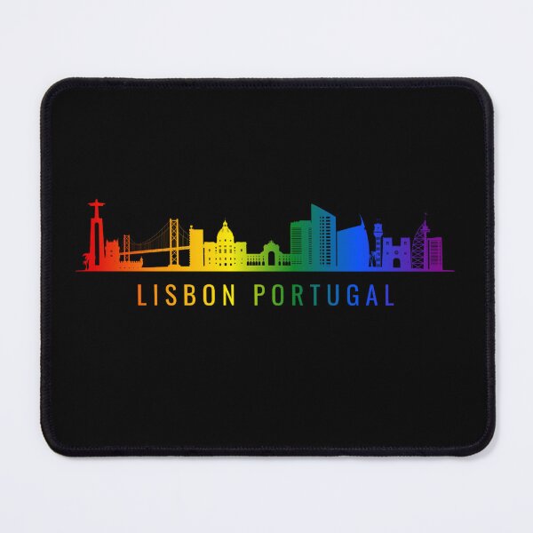 Item preview, Lisbon Portugal Skyline Graphic, Classic pride flag graphic, City Skyline Graphic, Cityscape, Rainbow Silhouette, City art, Landmarks, Architecture, city, cities, designed and sold by PrideBeProud.