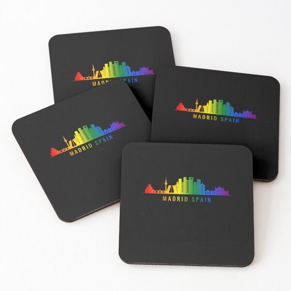 Item preview, Madrid Spain Skyline Graphic, Classic pride flag graphic, City Skyline Graphic, Cityscape, Rainbow Silhouette, City art, Landmarks, Architecture, city, cities, designed and sold by PrideBeProud.