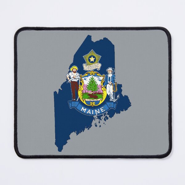 Item preview, Maine Flag Map designed and sold by Havocgirl.