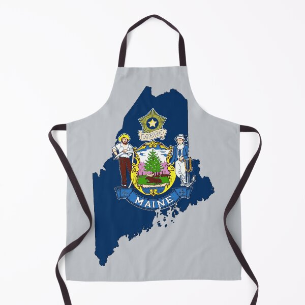 Item preview, Maine Flag Map designed and sold by Havocgirl.