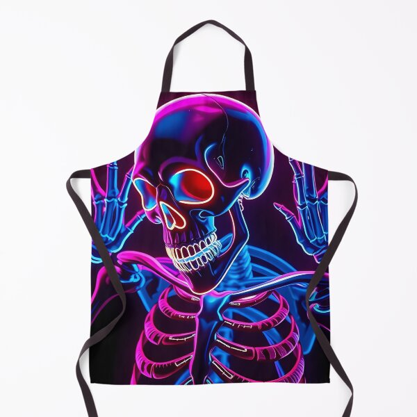 Item preview, Neon Cyberpunk Skeleton - Futuristic Glowing Skull Art designed and sold by FusionCipher.