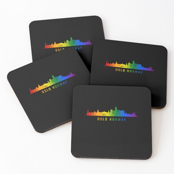 Item preview, Oslo Norway Skyline Graphic, Classic pride flag graphic, City Skyline Graphic, Cityscape, Rainbow Silhouette, City art, Landmarks, Architecture, city, cities, designed and sold by PrideBeProud.