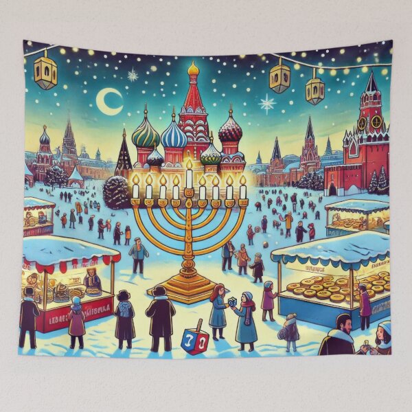 Item preview, Hanukkah Celebration in Red Square, Moscow designed and sold by BobArtGallery.