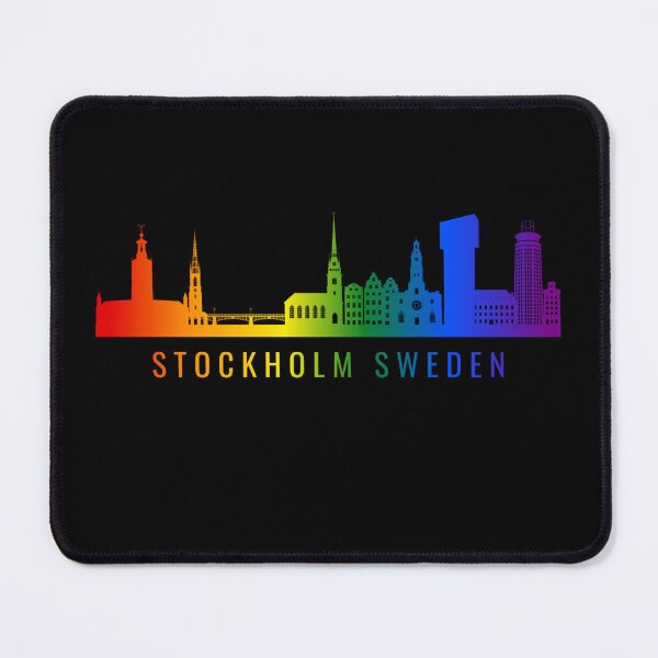 Item preview, Stockholm Sweden Skyline Graphic, Classic pride flag graphic, City Skyline Graphic, Cityscape, Rainbow Silhouette, City art, Landmarks, Architecture, city, cities, designed and sold by PrideBeProud.