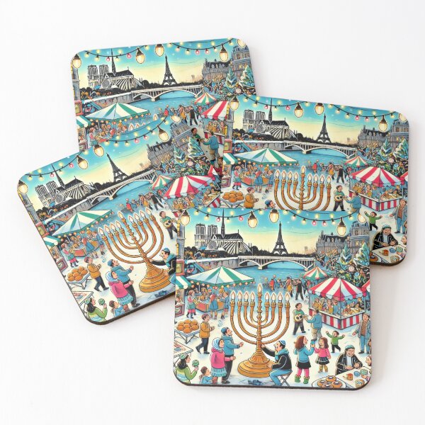 Item preview, Hanukkah Celebration by the Seine in Paris designed and sold by BobArtGallery.