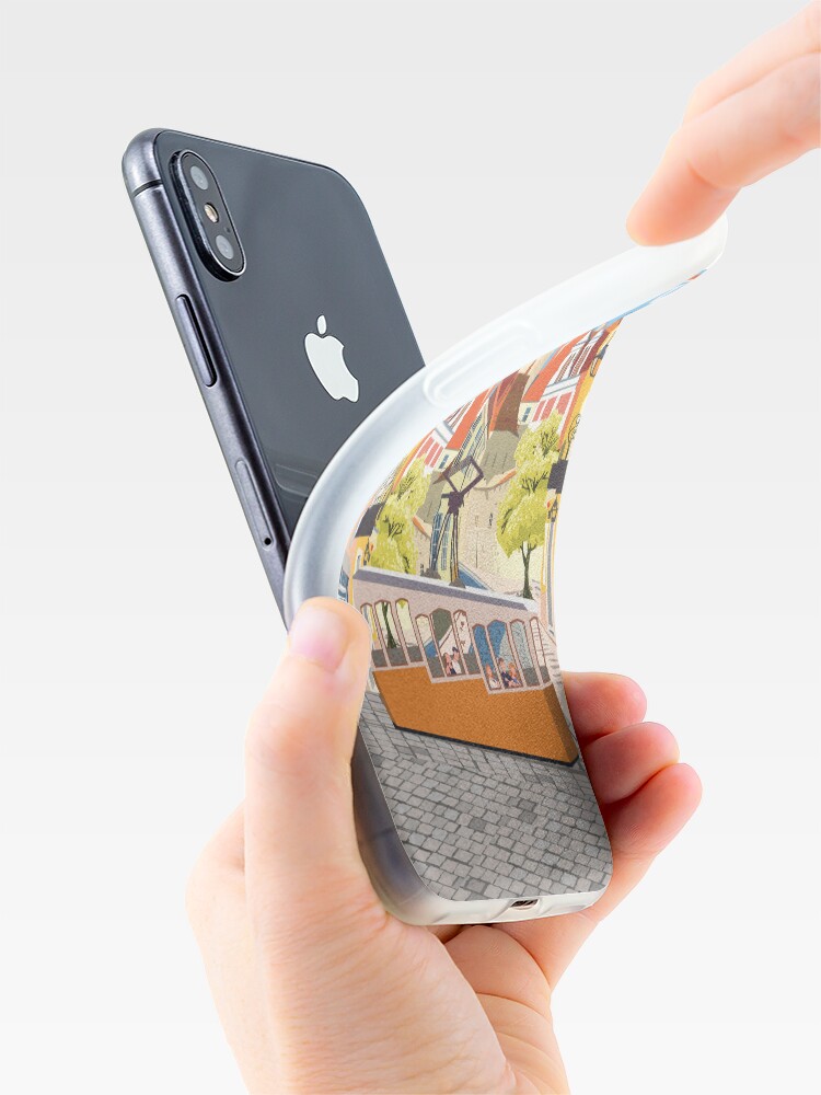 LIsboa lisbon, vintage travel poster,sticker, greeting card iPhone Case - Thumbnail 2