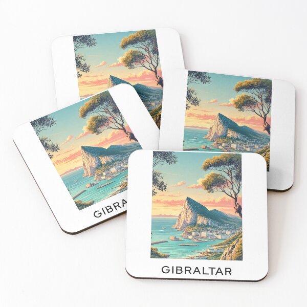 Item preview, GIBRALTAR  Digital Art Travel Poster designed and sold by TravelMarvel.