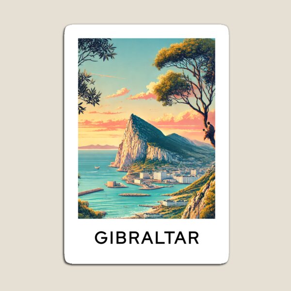 Item preview, GIBRALTAR  Digital Art Travel Poster designed and sold by TravelMarvel.