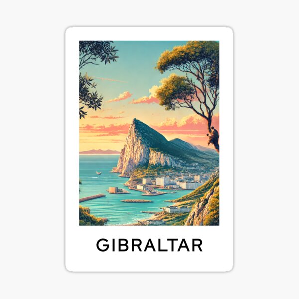 Artikel-Vorschau von GIBRALTAR Digitales Kunst-Reiseposter, designt und verkauft von TravelMarvel.