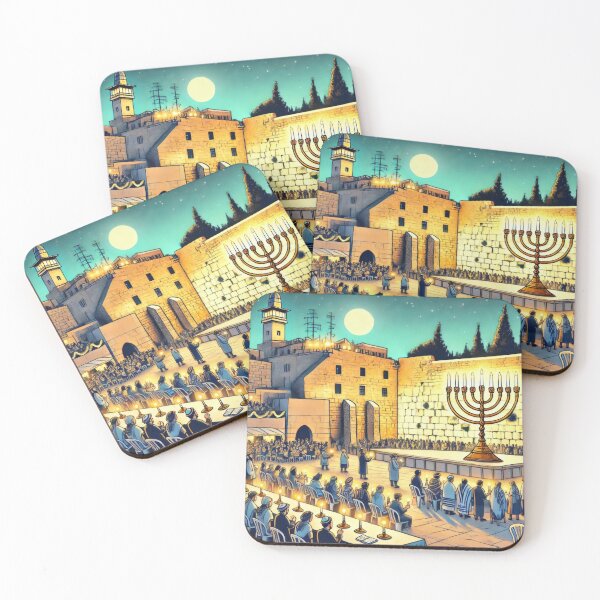 Item preview, Hanukkah Celebration at the Western Wall designed and sold by BobArtGallery.