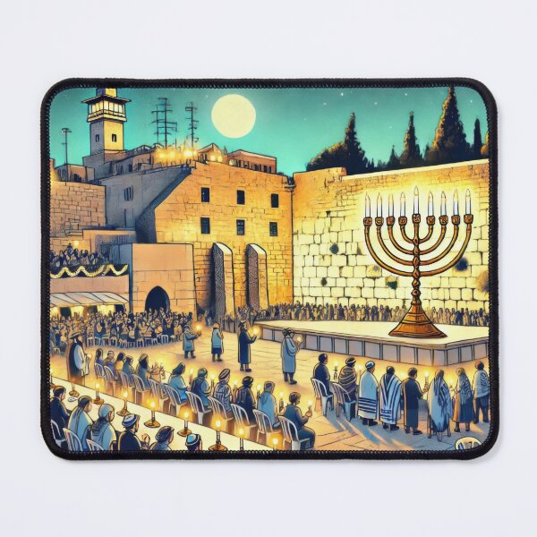 Item preview, Hanukkah Celebration at the Western Wall designed and sold by BobArtGallery.