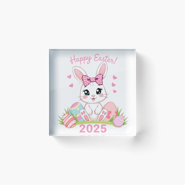 Item preview, Happy Easter 2025 - Bunny with Eggs  designed and sold by svarupa.