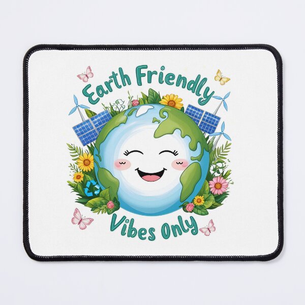 Item preview, Earth Friendly Vibes Only | Cute Eco-Friendly Smiling Earth Design designed and sold by InsightA.