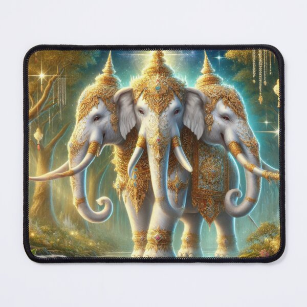 Item preview, Erawan, the Three-Headed Elephant of the Himmapan Forest designed and sold by BobArtGallery.