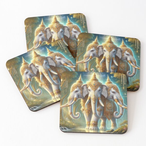 Item preview, Erawan, the Three-Headed Elephant of the Himmapan Forest designed and sold by BobArtGallery.