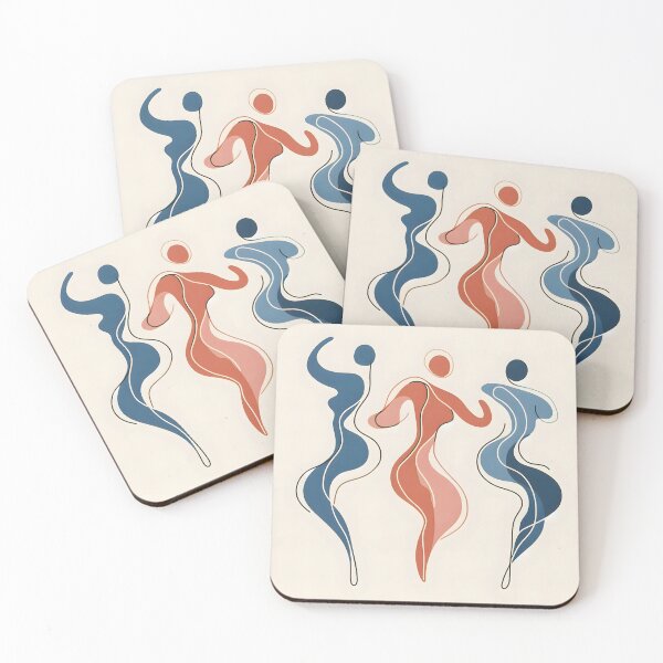 Item preview, Sway & Slay, Minimalist Dancing Queens, Abstract Boho Aesthetic Print, Effortless, Chic, and Unique Wall Art designed and sold by Kintsugi99.
