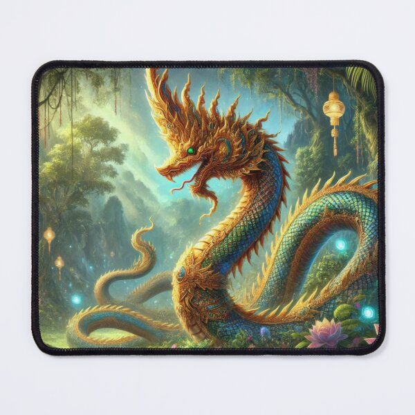 Item preview, Naga, the Majestic Serpent of the Himmapan Forest designed and sold by BobArtGallery.