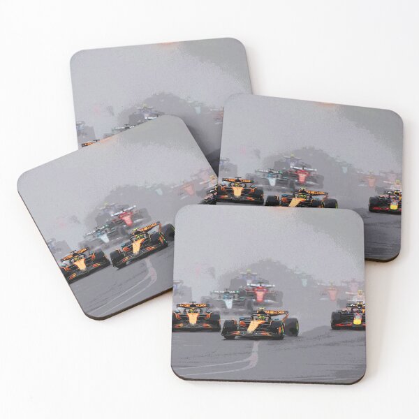 Item preview, Start of the 2025 F1 season at Albert Park Australia with the drivers going into the first corner leaving a cloud of spray abstract designed and sold by Rodissimus1984.