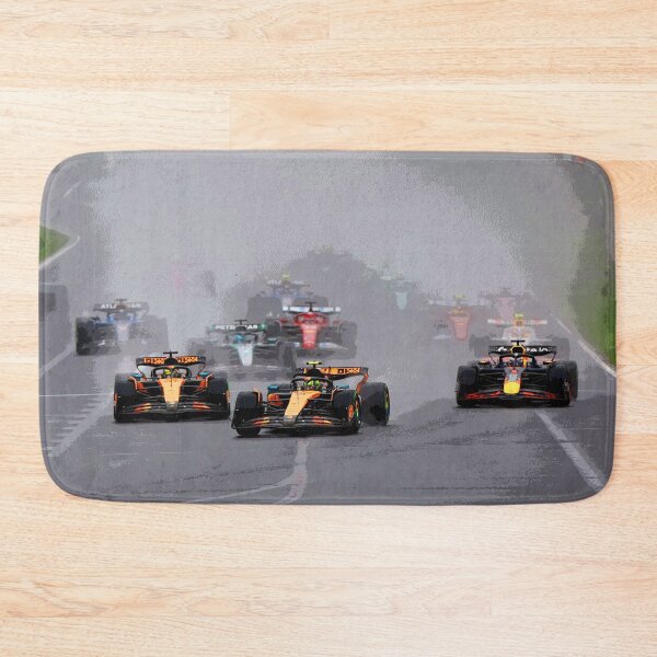 Item preview, Start of the 2025 F1 season at Albert Park Australia with the drivers going into the first corner leaving a cloud of spray abstract designed and sold by Rodissimus1984.
