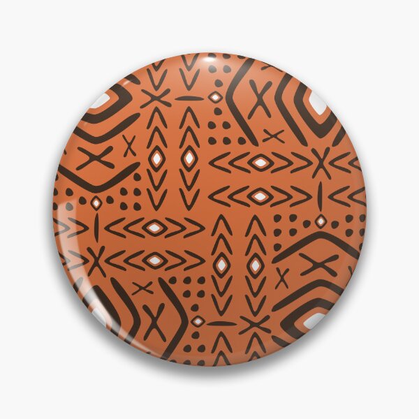 Item preview, Orange Bogolan Traditional fabric designed and sold by Wolagno.