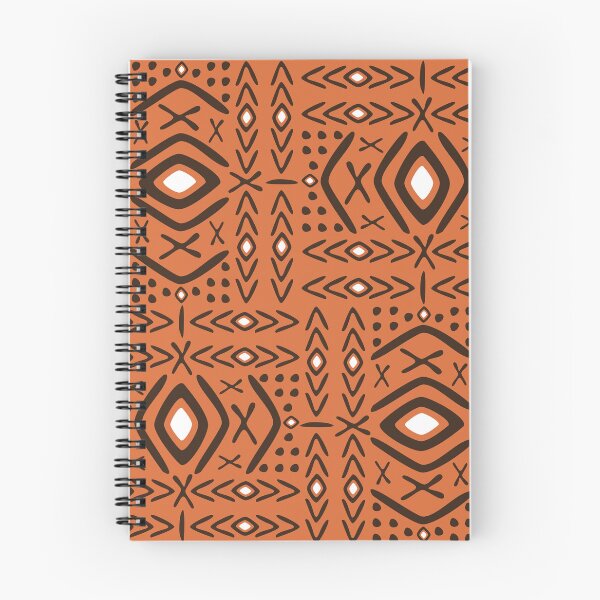 Item preview, Orange Bogolan Traditional fabric designed and sold by Wolagno.