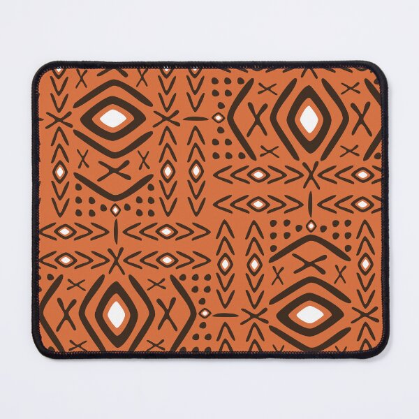 Item preview, Orange Bogolan Traditional fabric designed and sold by Wolagno.