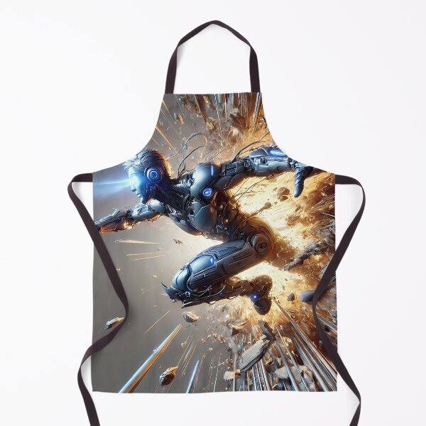Item preview, Cyber Warrior Explosion - Futuristic AI Superhero Action designed and sold by FusionCipher.