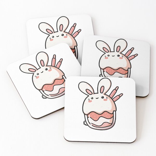 Item preview, Cute Bunny Cupcake designed and sold by Cute & Funny Hand-Drawn Prints | Happy Doodle Friends Shop.