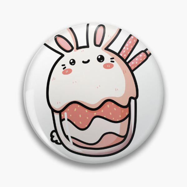 Item preview, Cute Bunny Cupcake designed and sold by Cute & Funny Hand-Drawn Prints | Happy Doodle Friends Shop.