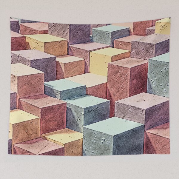 Item preview, Soft Pastel Cuboids designed and sold by Hen-C-Art.