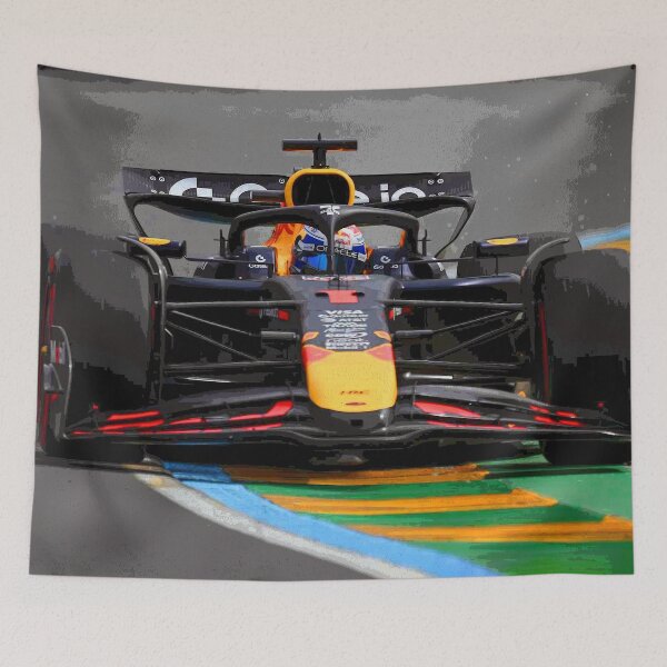 Item preview, Max Verstappen racing his 2025 F1 car at Albert Park during the Australian Grand Prix abstract designed and sold by Rodissimus1984.
