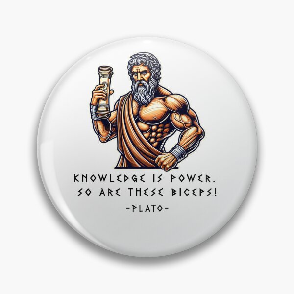 Artikelvorschau, Platon – Wissen ist Macht. Das gilt auch für diese Bizepse! entworfen und verkauft von Blason.