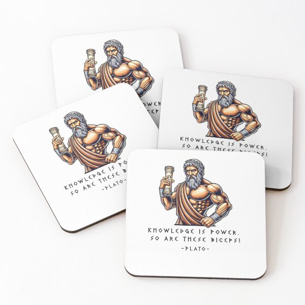 Item preview, Plato - Knowledge is Power. So Are These Biceps! designed and sold by Blason.