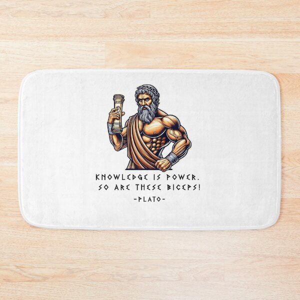 Item preview, Plato - Knowledge is Power. So Are These Biceps! designed and sold by Blason.